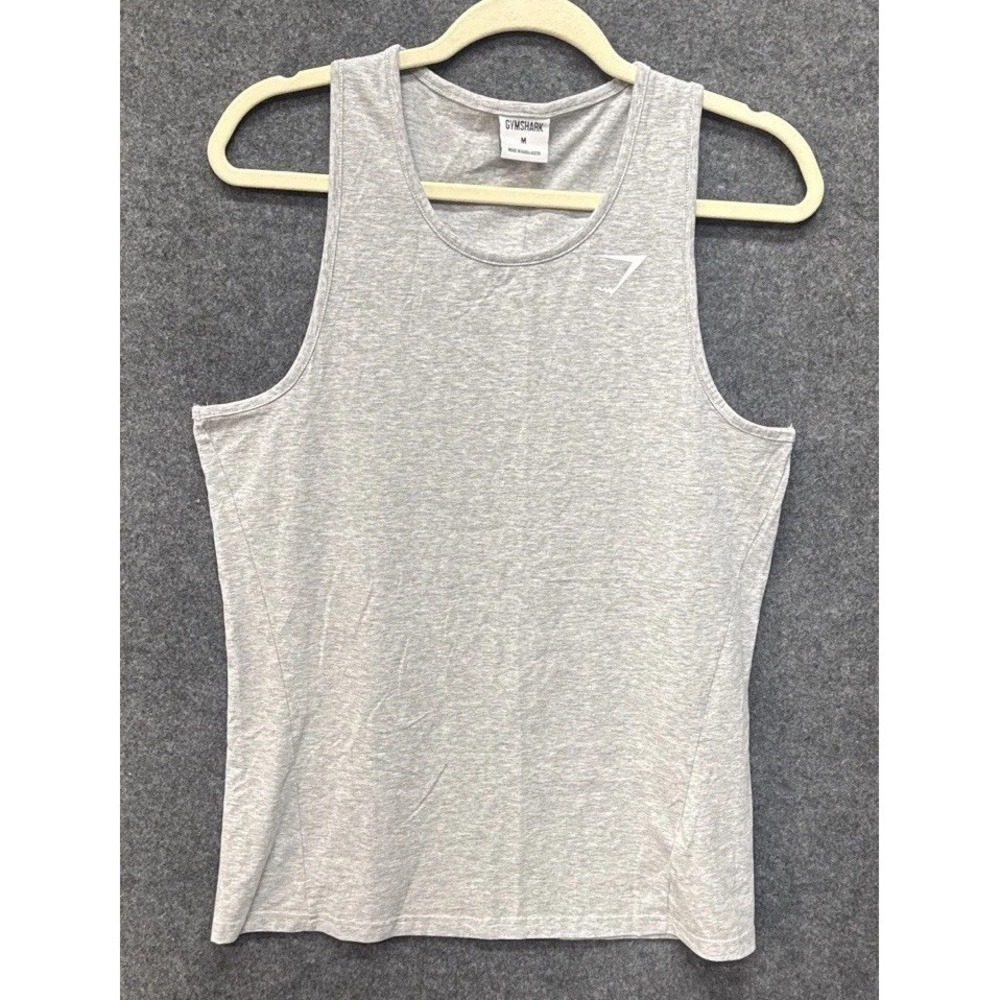 Gymshark Men's Medium Gray Tank Top Sleeveless Workout Gym Training Shirt